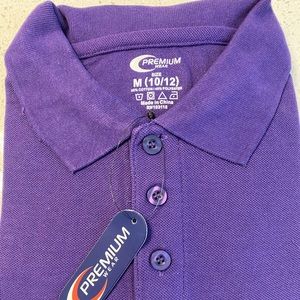 Brand new boys purple polo shirts.